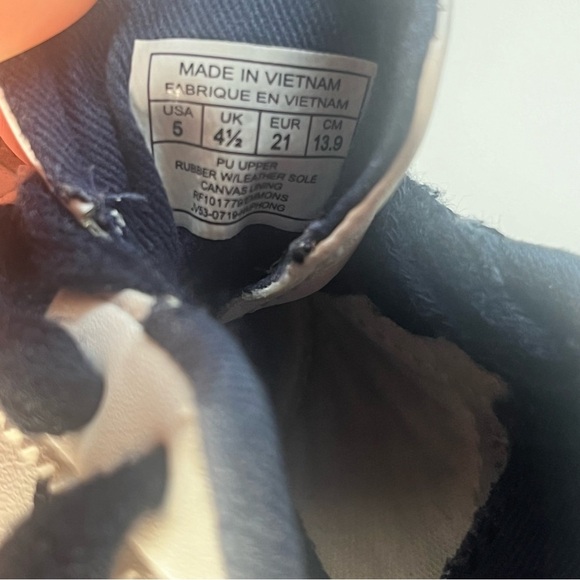 Ralph Lauren Polo White Blue Red Sneaker Kids Size 5 - Picture 7 of 8